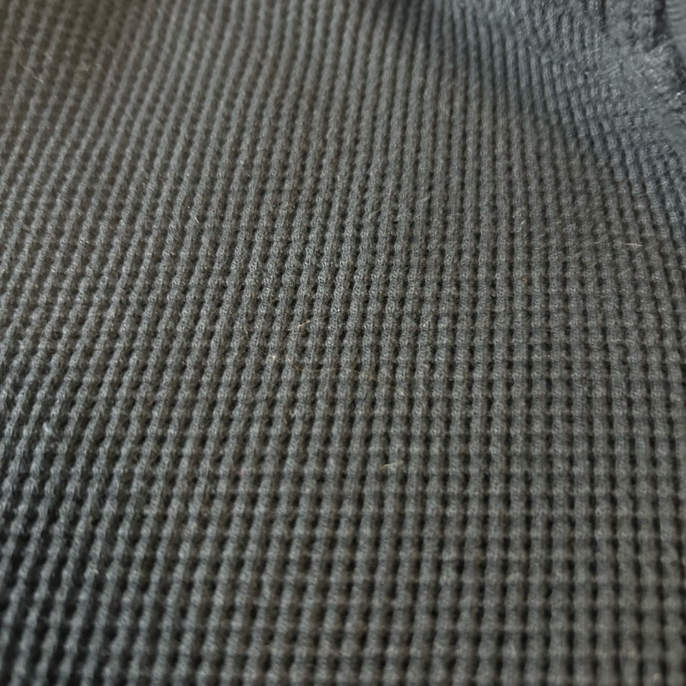 Tommy Bahama Blue 1/4 Zip Waffled Pullover w/‎ padded elbows - Picture 7 of 7
